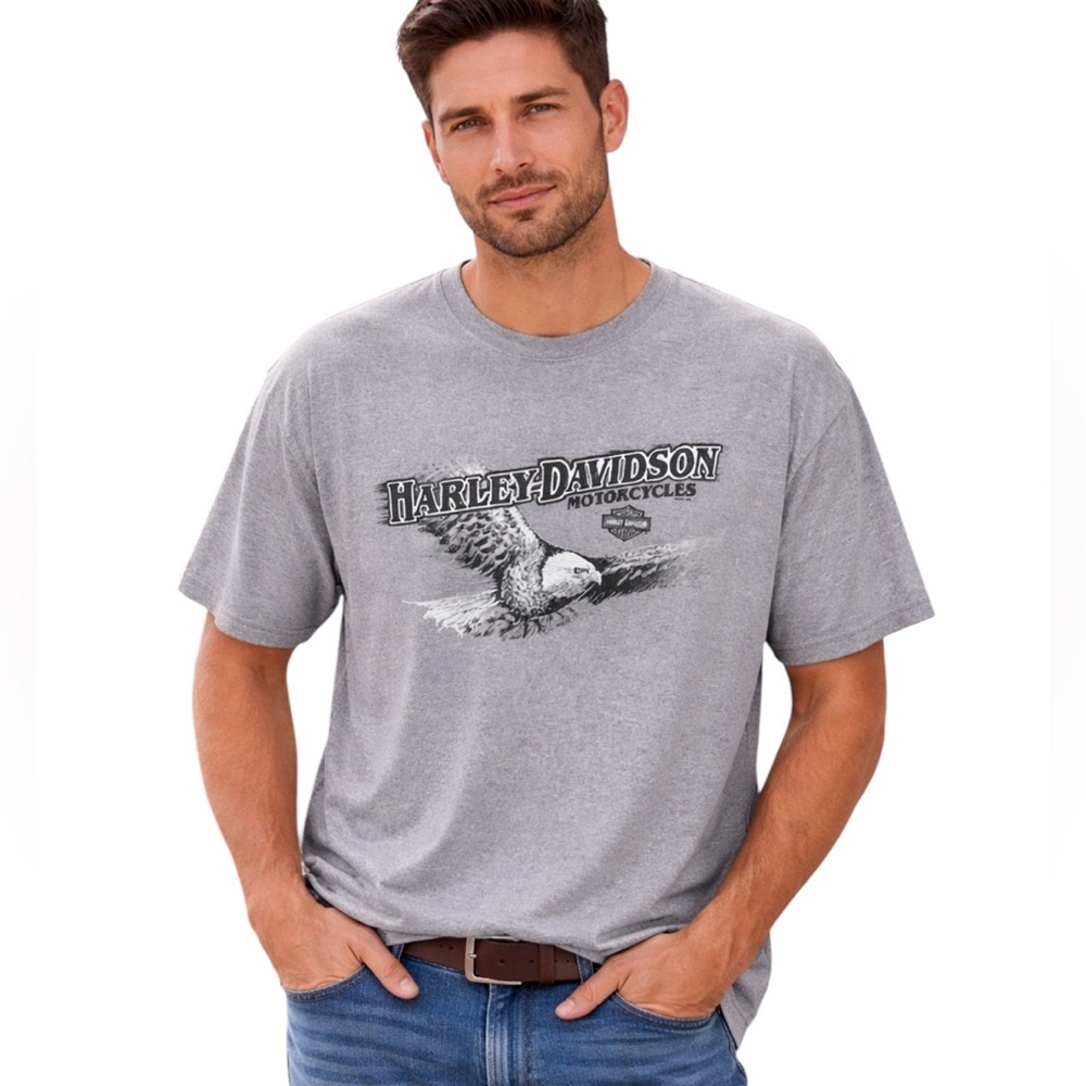Harley Davidson Motorcycle Vintage Richmond T-shirt front & back graphics XL